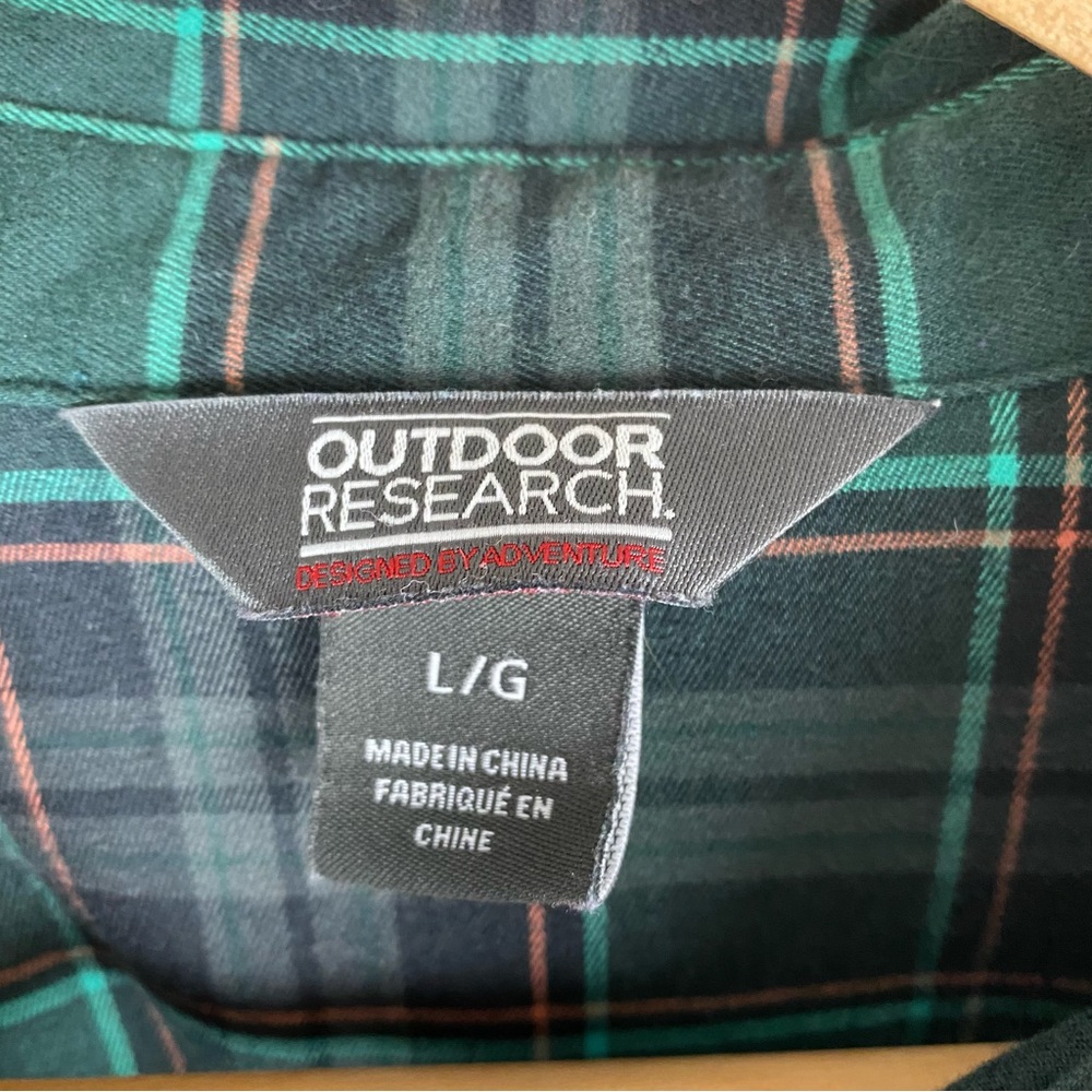 Outdoor Research Womens Shirt Size Large Cedar Cove Tunic Green Button Front - Picture 9 of 10